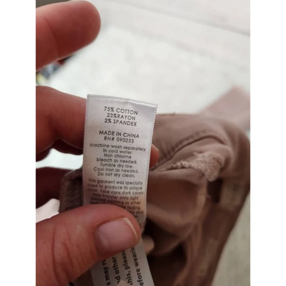 Pacsun Womens Ankle Jeggings‎ Beige Stretch Mid Rise Pockets Denim Casual 26